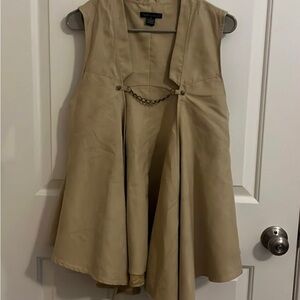 Carribbean Queen Sleeveless Vest with Chain Detail